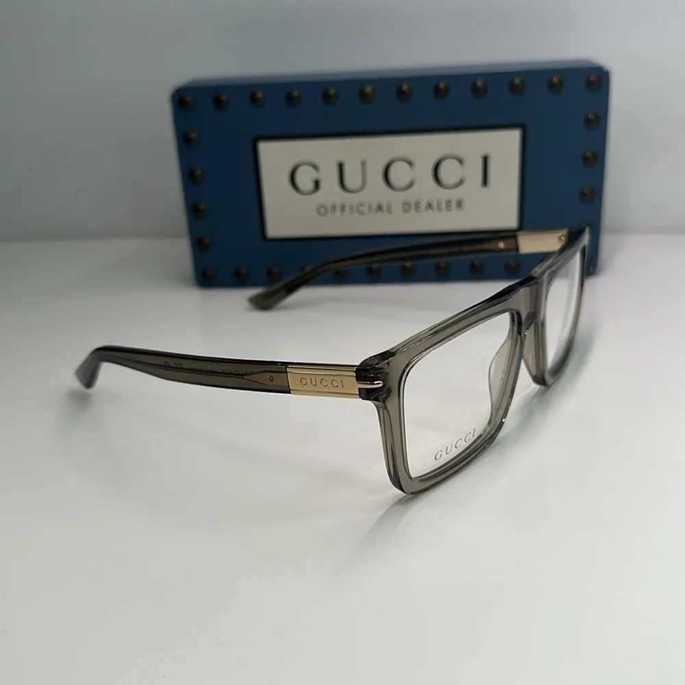 New Gucci GG1504O 008 56 eyeglasses in Brown. The 008